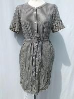 Toffe zwart witte jurk. 100% viscose Mt S Merk Hema, Kleding | Dames, ., Zwart, Ophalen of Verzenden, Zo goed als nieuw