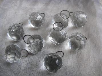 Set van 9 Kroonluchter ? Honingraat Glas Balletjes - 2 cm beschikbaar voor biedingen