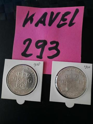 2 1/2 WILHELMINA 1938/1940 KAVEL 293 beschikbaar voor biedingen