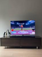 Massief eiken tv meubel, Ophalen, Gebruikt, 150 tot 200 cm, Eikenhout