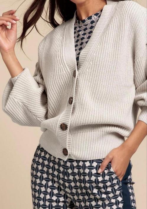 Studio Anneloes Coco Cardigan greige XS, Kleding | Dames, Truien en Vesten, Zo goed als nieuw, Maat 34 (XS) of kleiner, Beige