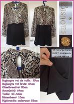 DELOUSION elegante jumpsuit zwart/dierenprint maat S_M nieuw, Maat 38/40 (M), Overige kleuren, Nieuw, Ophalen of Verzenden