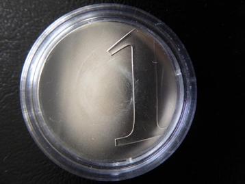 Franse zilveren munt van 1 Frank, een gegolfde munt beschikbaar voor biedingen