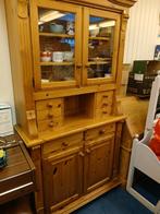 Massief Grenen Buffetkast met Glasdeuren, Ophalen