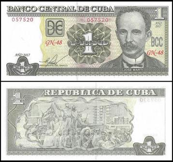 Cuba 2005 t/m 2020, 5 verschillende biljetten (UNC)