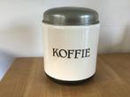 Emaille bus - Koffie - Crème met zwart - voorraadbus, Antiek en Kunst, Antiek | Emaille, Ophalen of Verzenden