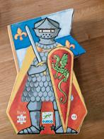 Djeco Puzzel Ridder en Draak- 36 stukjes, Ophalen of Verzenden, 10 tot 50 stukjes, Gebruikt, 4 tot 6 jaar