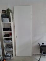 Smalle witte deur (75x232cm) + stalen kozijn, Doe-het-zelf en Verbouw, Deuren en Horren, Ophalen, Gebruikt, Minder dan 80 cm, 215 cm of meer