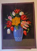 Prent vaas met bloemen, Ophalen of Verzenden, Voor 1940, Dier