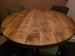Ronde Mahonie Eettafel - 4 Personen, Huis en Inrichting, Tafels | Eettafels, Gebruikt, Klassiek, Rond, Ophalen of Verzenden