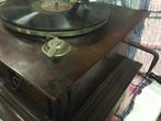 Antieke slinger grammofoon jaren 30 - 40  €95, Antiek en Kunst, Antiek | Tv's en Audio, Ophalen of Verzenden
