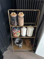 Riverdale Stellage met Glas - Vintage Look, Huis en Inrichting, Ophalen of Verzenden, Gebruikt