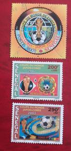 Senegal 2002 ,3 pzs met toeslag WK, Verzenden, Overige landen, Gestempeld