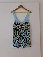 Top Leopard dames - blauw / groen maat S, Kleding | Dames, Tops, Blauw, Zonder mouw, Ophalen of Verzenden, Zo goed als nieuw