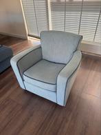 Lichtblauwe fauteuil, Ophalen, Zo goed als nieuw, 75 tot 100 cm, 50 tot 75 cm