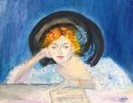 Portret vrouw: De brief, Antiek en Kunst, Ophalen of Verzenden