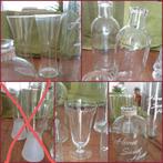 Diverse Vazen / Flessen Glas  |  vanaf prijs, Ophalen of Verzenden, Overige kleuren, Glas, Minder dan 50 cm