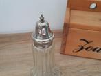 Brocante zout strooier zilver kleurige dop, Antiek en Kunst, Ophalen of Verzenden
