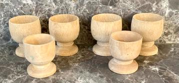 Houten Eierdopjes - Set van 6 beschikbaar voor biedingen