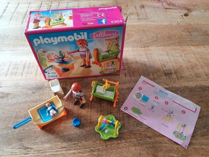 Playmobil Dollhouse 5304 Babykamer met Wieg, Kinderen en Baby's, Speelgoed | Playmobil, Zo goed als nieuw, Complete set, Ophalen of Verzenden