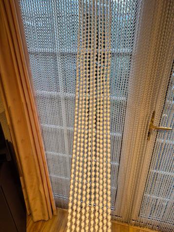 Witte kralengordijn 205 cm hoog/lang  en. 160 breed beschikbaar voor biedingen