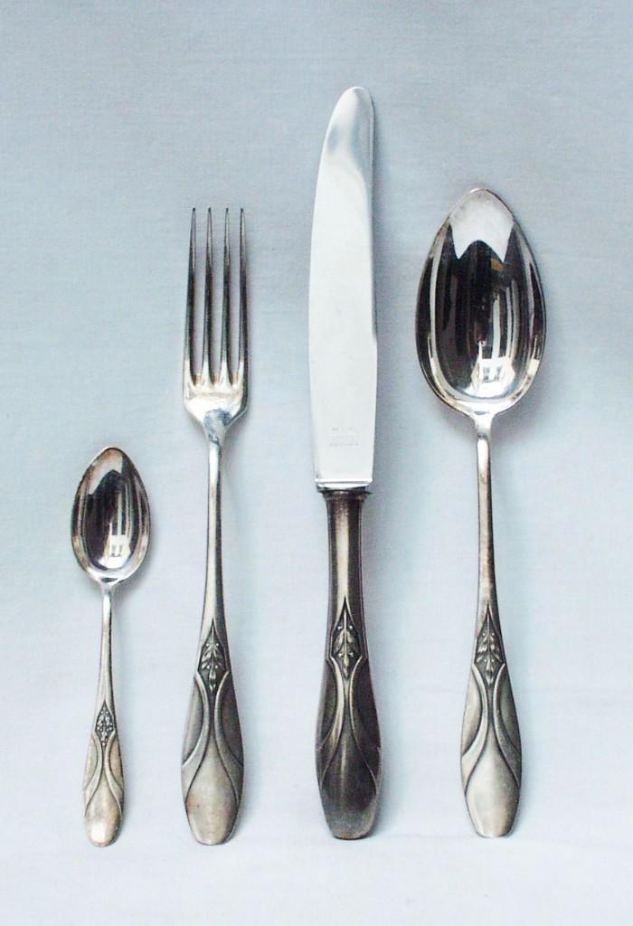 48-Delig Art Nouveau eetbestek - Arno Bauer., Antiek en Kunst, Antiek | Bestek, Ophalen of Verzenden