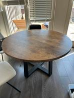 Ronde eettafel 130cm, Ophalen, 100 tot 150 cm, Rond, Zo goed als nieuw