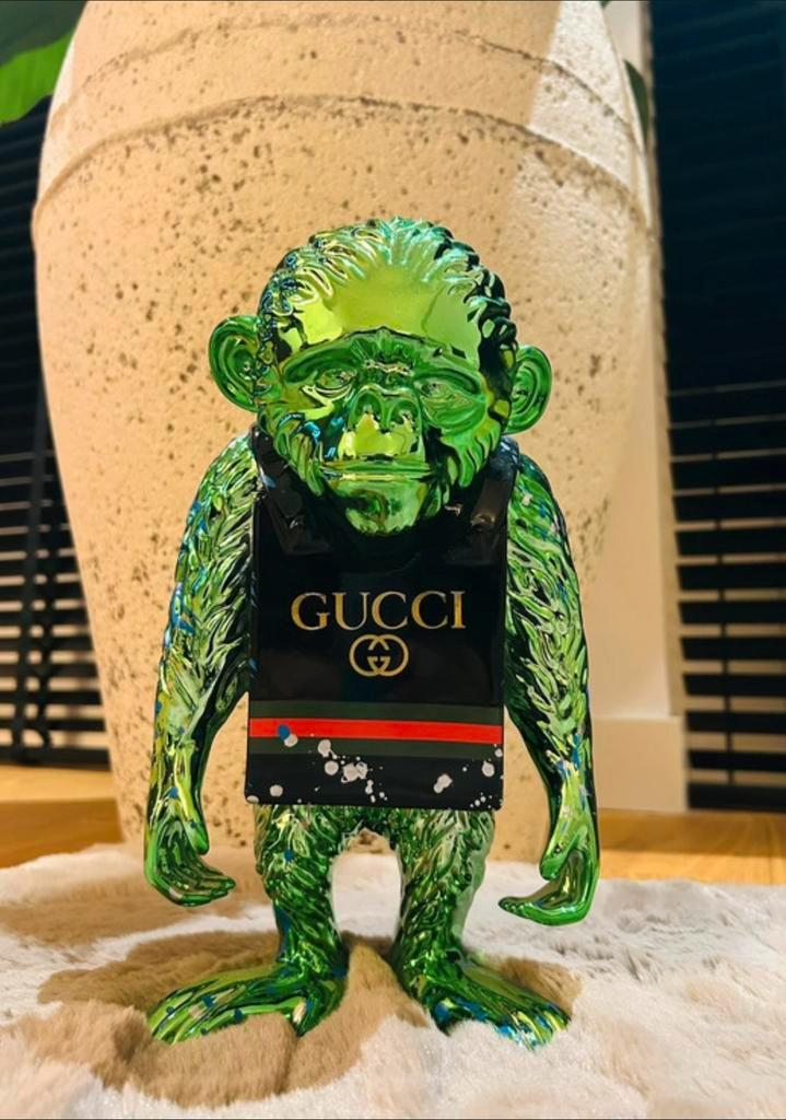 Street Monkey Gucci - Nr.19/40 Limited Edition LAATSTE KANS!, Antiek en Kunst, Kunst | Beelden en Houtsnijwerken, Ophalen of Verzenden