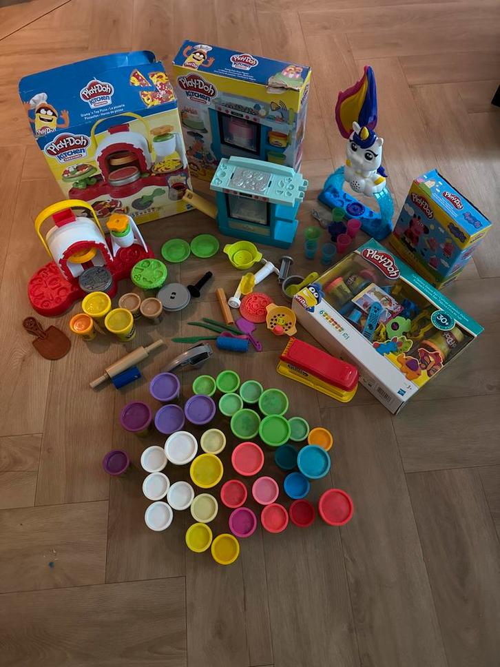 Grote Play-Doh Set: Pizza, Taart, Ijs, Peppa Pig, Kinderen en Baby's, Speelgoed | Overig, Gebruikt, Jongen of Meisje, Ophalen
