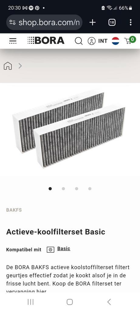 Bora Actieve-koolfilterset Basic - Nieuw!, Witgoed en Apparatuur, Afzuigkappen, Nieuw, Inbouw, Overige typen, 600 tot 800 m³ per uur