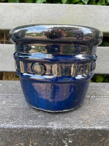Blauwe geglazuurde plantenpot, NIEUW, zware kwaliteit! beschikbaar voor biedingen