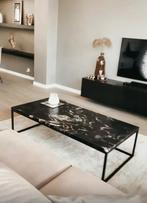 Marmeren salontafel zwart - bruin Titanium, Huis en Inrichting, Tafels | Salontafels, Ophalen, 100 tot 150 cm, 50 tot 100 cm, Zo goed als nieuw
