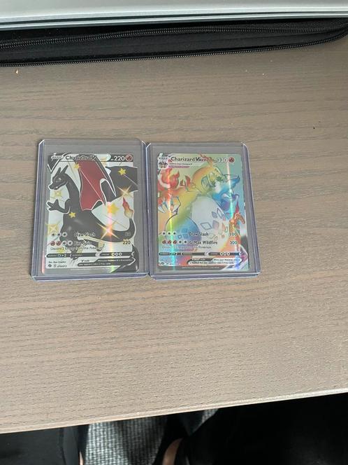 Pokemon shiny charizard V 079/073 & Vmax, Hobby en Vrije tijd, Verzamelkaartspellen | Overige, Zo goed als nieuw, Losse kaart