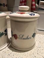Vintage boerenbont Voorraadpotten Koffie Thee Suiker, Ophalen of Verzenden, Nieuw