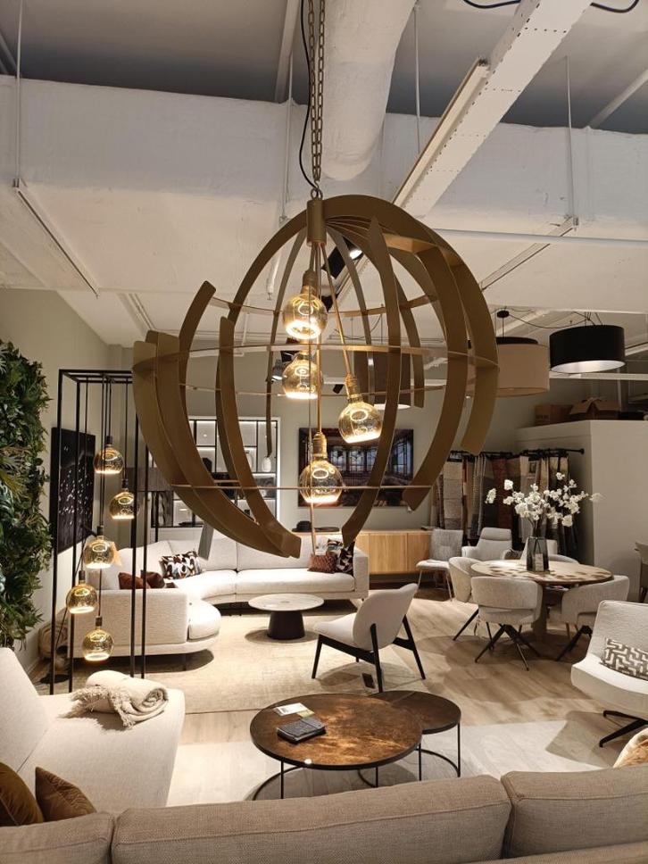 Terra hanglamp brons | Zhal, Huis en Inrichting, Lampen | Hanglampen, Zo goed als nieuw, 75 cm of meer, Metaal, Ophalen