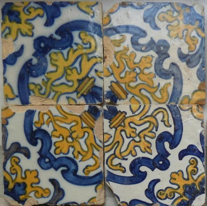 Portugese tegel, 17e eeuw, Antiek en Kunst, Antiek | Keramiek en Aardewerk, Verzenden