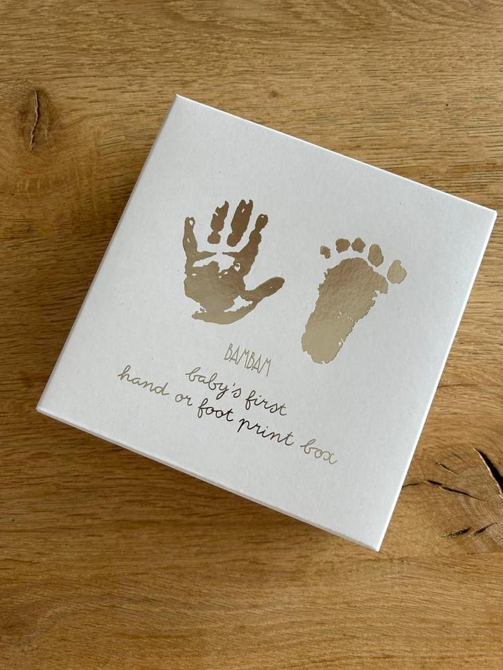 BAMBAM Baby Hand/Voetprint Box - Nieuw!, Kinderen en Baby's, Kraamcadeaus en Geboorteborden, Nieuw, Kraamcadeau, Ophalen of Verzenden