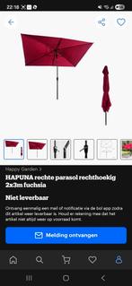 Happy garden roze parasol z.g.a.n, Ophalen, Zo goed als nieuw, 1 tot 2 meter, Stokparasol