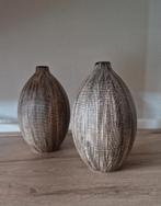 Set van 2 decoratieve vazen, 50 tot 75 cm, Zwart, Aardewerk of Porselein, Ophalen of Verzenden