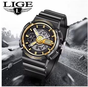 LIGE Casual Sport Kid Watch Waterproof Electronic Wristwatch beschikbaar voor biedingen