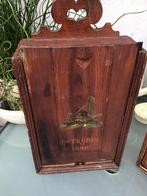 4 antieke originele houtbeschilderde schooltassen, Antiek en Kunst, Ophalen of Verzenden