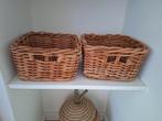 2 Rieten Mandjes, Overige materialen, Minder dan 50 cm, Minder dan 50 cm, Ophalen of Verzenden