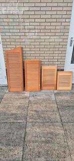 Restant teakhouten hout louvre deurtjes, Ophalen of Verzenden