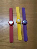 Horloges, kunststof, paars, geel en rood., Sieraden, Tassen en Uiterlijk, Overige merken, Kunststof, Gebruikt, Polshorloge