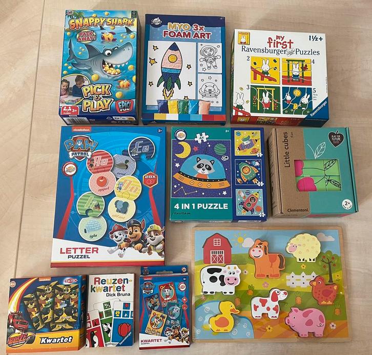 Verschillende soorten spelletjes Nijntje, paw patrol, blaze, Kinderen en Baby's, Speelgoed | Educatief en Creatief, Zo goed als nieuw