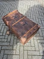 Vintage Hutkoffer 'HT', Sieraden, Tassen en Uiterlijk, Koffers, Overige materialen, Gebruikt, 45 tot 55 cm, Slot