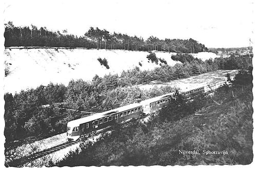 965170	Nijverdal	Ov 1966 Spoorravijn	Blauwe Engel	Niet gelop, Verzamelen, Ansichtkaarten | Nederland, Ongelopen, Overijssel, 1960 tot 1980