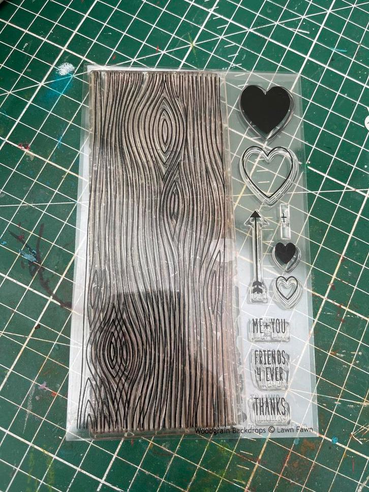 Lawn Fawn Woodgrain Backdrops Stempelset, Hobby en Vrije tijd, Stempelen, Nieuw, Clearstamp, Ophalen of Verzenden