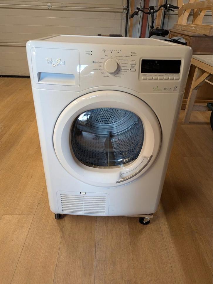 Whirlpool wasdroger, Witgoed en Apparatuur, Wasdrogers, Gebruikt, Overige typen, Voorlader, 6 tot 8 kg, 85 tot 90 cm, Energieklasse A of zuiniger