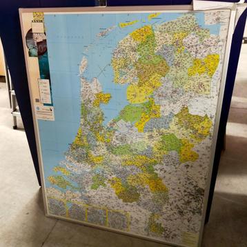 Postcode landkaart van Nederland afmeting 130x100 cm beschikbaar voor biedingen